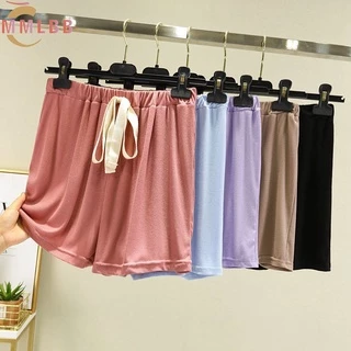 Quần short Cotton Trơn Ống Rộng Mềm Mại Co Giãn Thoải Mái Hợp Thời Trang Cho Nữ