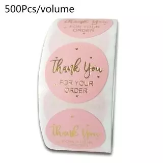 Set 500 Miếng Dán Tròn In Chữ Thank You For Your Order