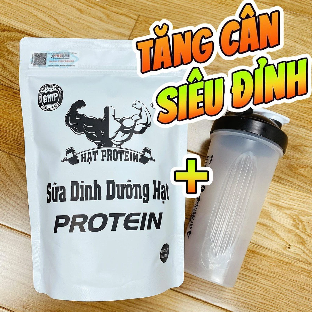 COMBO 5 túi Sữa Tăng cân tăng cơ Hạt Protein + Tặng bình lắc