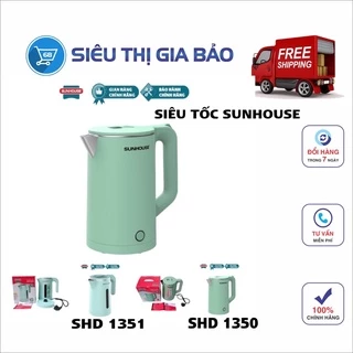 Ấm siêu tốc inox 2 lớp SUNHOUSE Mã 1350 Và Mã 1351- hàng chính hãng sunhouse