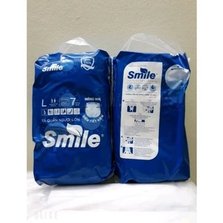 tã bỉm quần Bộ 4 gói người lớn SMILE, tả bĩm người già kháng khuẩn siêu thấm size M 32 L 28 miếng từ 40_85kg