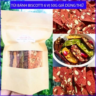 50g bánh Biscotti nguyên cám ăn kiêng mix 6 vị