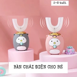 Bàn chải điện chữ U cho bé Baby Brush cao cấp, Bàn chải lông siêu mềm vệ sinh được toàn khoang miệng