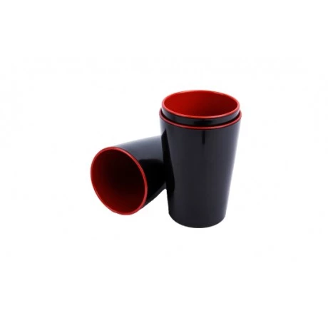 SỈ LẺ 5 cái ly,cốc cao 9.7cm ~ 260ml nhựa melamine ca cốc tách chén uống nước trà (đỏ đen)