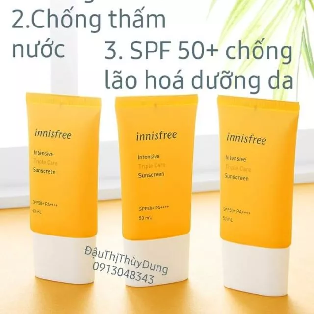 Kem chống nắng Innisfree Intensive Tripple Care Sunscreen SPF50 50ml