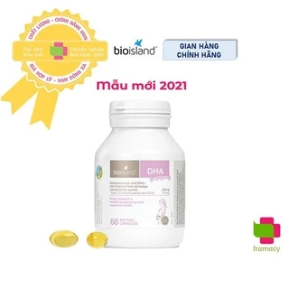 Bioisland DHA bầu, Úc (60 viên) dầu cá bổ sung omega 3 cho phụ nữ sắp mang thai, mẹ bầu và mẹ sau sinh