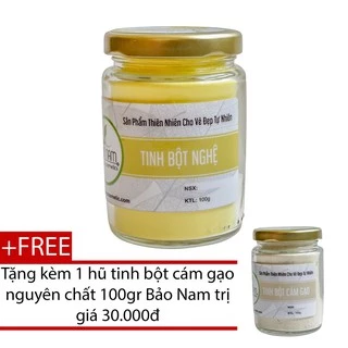 Tinh Bột Nghệ Nguyên Chất 100gr + Tặng Tinh Bột Cám Gạo Nguyên Chất 100gr