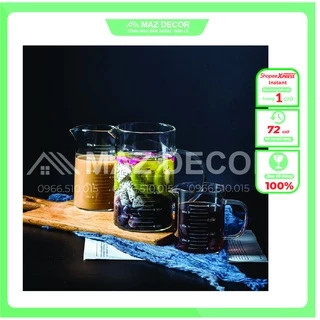 Giá Sỉ Ly Cốc ca thủy tinh Glass Cup chia vạch đo lường định lượng đong thể tích chịu nhiệt 350-500-1000ml