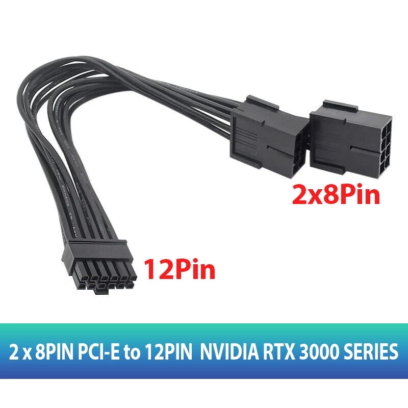 Dây cáp nguồn 2 8Pin sang Mini 12Pin VGA RTX 3090/3080/3070/3060/3050