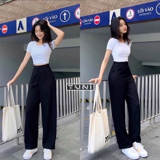 QUẦN ỐNG RỘNG KHOÁ GIỮA CULOTTES SIÊU HOT