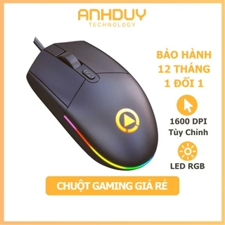 Chuột máy tính có dây led 7 màu 1600 dpi ngoại hình cực đẹp giá rẻ thích hợp chơi game làm việc văn phòng học tập