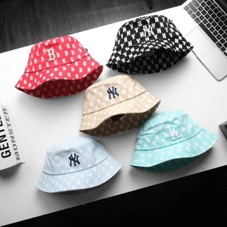 NÓN BUCKET M L B MONOGRAM CHẤT COTTON HÀN QUỐC NHẬP KHẨU CAO CÂP, NÓN THỜI TRANG NHIỀU  MÀUf,ree size