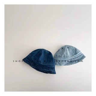 Mũ bò denim trẻ em cao cấp, mũ nồi trẻ em. size bé 6 tháng - 5 tuổi