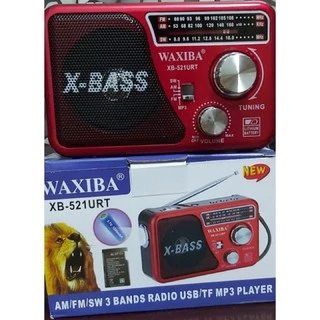 Đài Radio FM WAXIBA XB 521URT- có hỗ trợ thẻ nhớ và USB-đèn pin Siêu sáng- HÀNG CHÍNH HÃNG