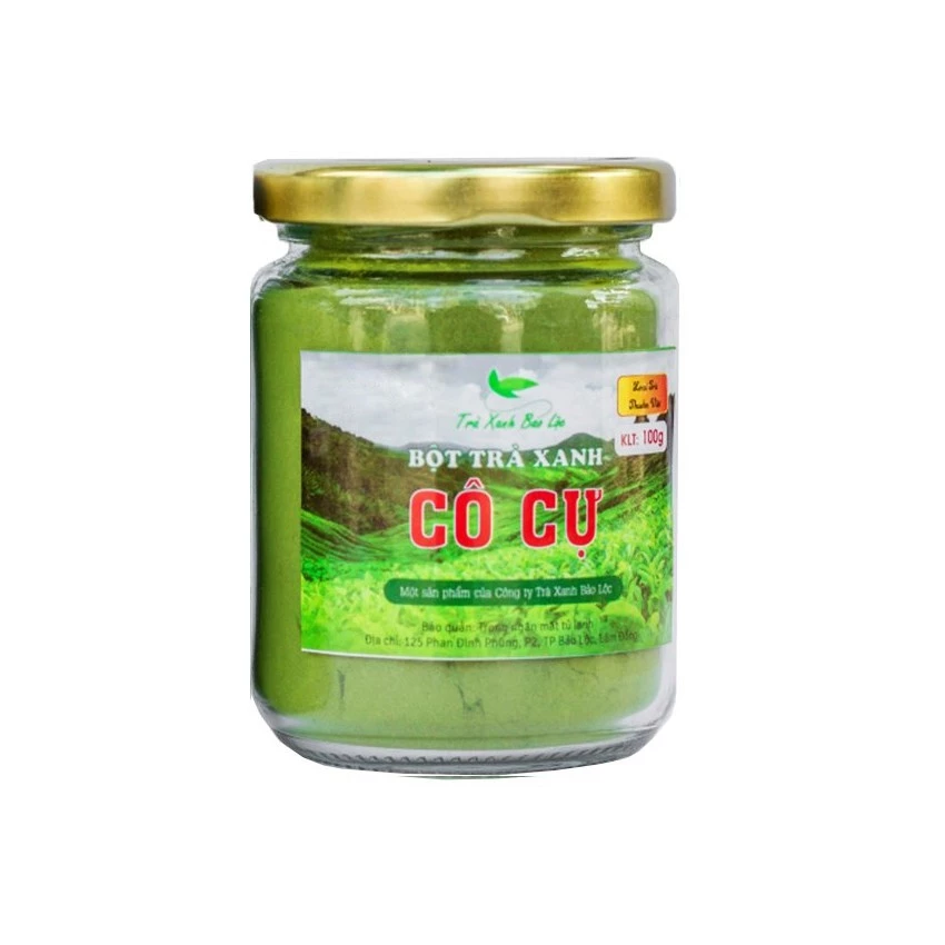 Bột Trà Xanh Cô Cự Loại Thuần Việt 100G + Tặng Cọ Quét Mặt Nạ