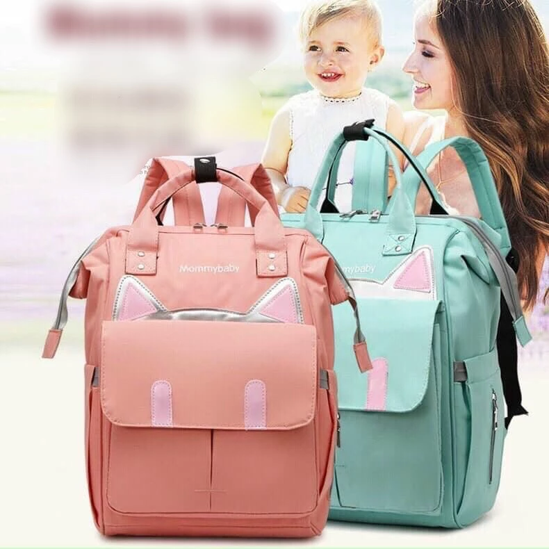 BALO BỈM SỬA MOMMY BAG MẪU MỚI HÌNH TAI MÈO DỄ THƯƠNG