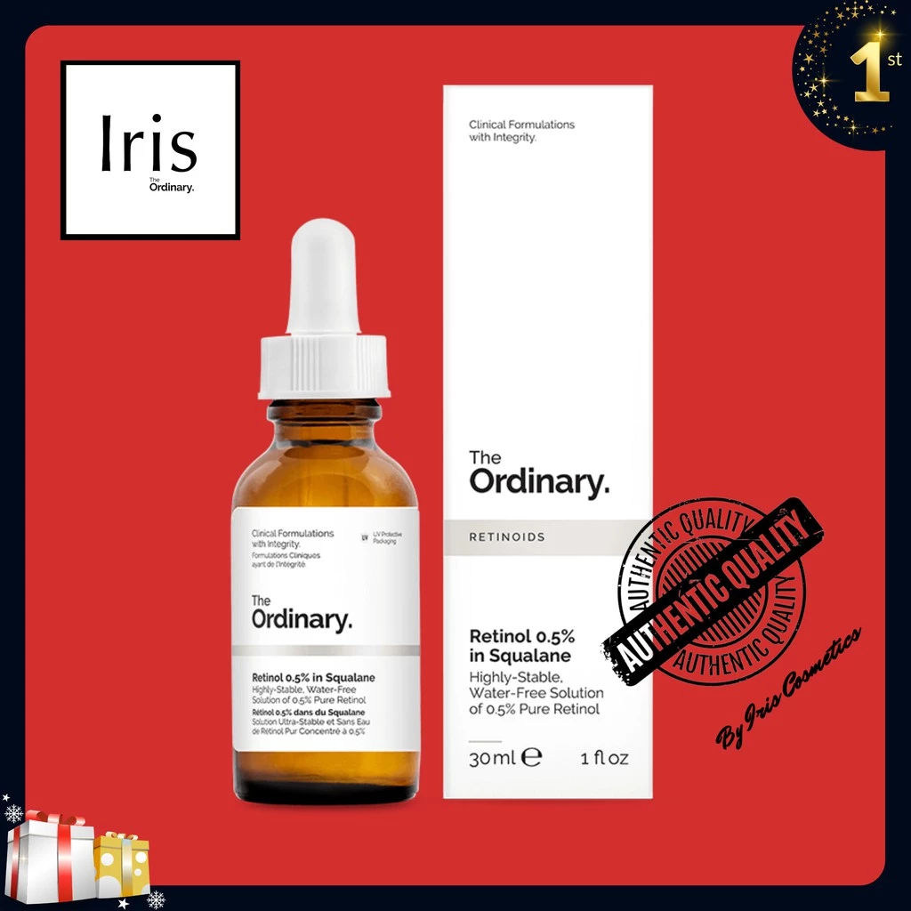 Serum chống lão hoá, sạm, nám,Retinal 0,2% Emulsion 15ml ,Retinol 0.2%, 0.5% và 1% in Squalane, Retinoid 2% Emulsion 30m