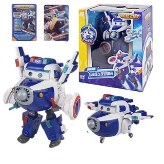 Đồ chơi đội bay siêu đẳng super wings robot cảnh sát Paul siêu cấp Robot biến hình cỡ lớn có đèn và âm thanh đồ chơi