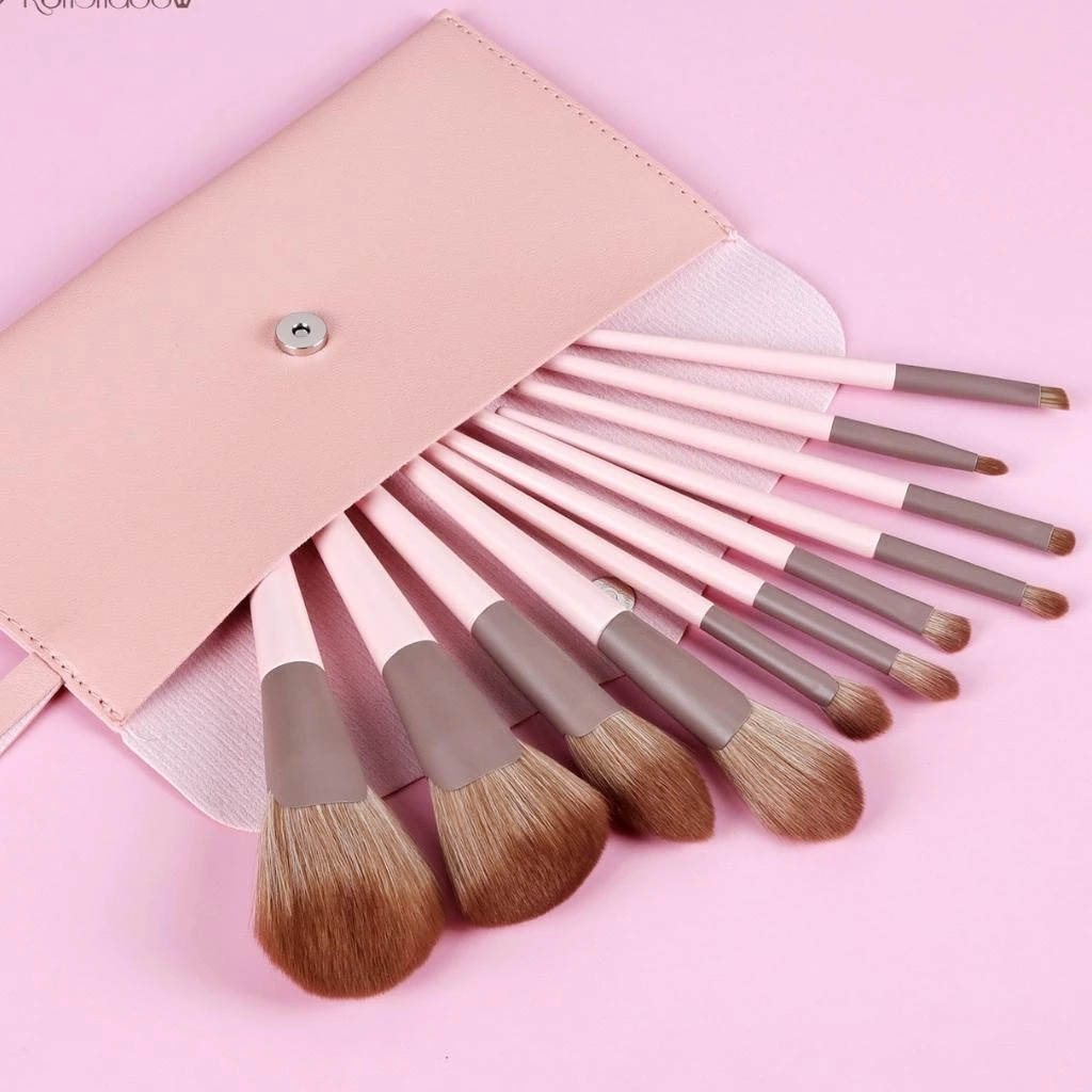 Bộ Cọ Trang Điểm 11 Món, Bộ Cọ Makeup Cao cấp Chuyên Nghiệp HIADATI - Tặng Kèm Túi