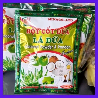 Bột Cốt Dừa  LÁ DỨA Minaco Gói 50g ( coconut powder ) & pandan