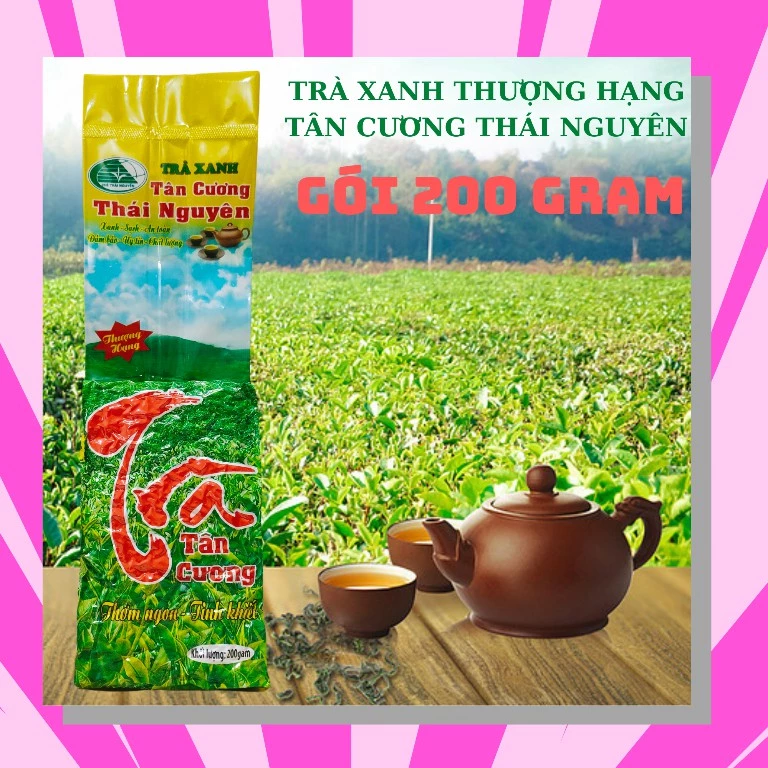 [THƯỢNG HẠNG] Trà Xanh Tân Cương Thái Nguyên (200Gram x 1 Gói) - Chè Xanh Thái Nguyên Hảo Hạng - Trà Bắc Thượng Hạng