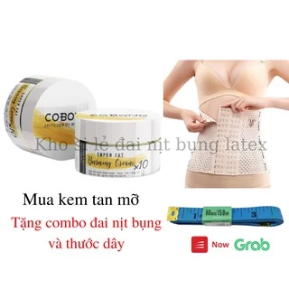 Kem tan mỡ bụng Cô Bông tặng kèm combo đai nịt bụng và thước dây