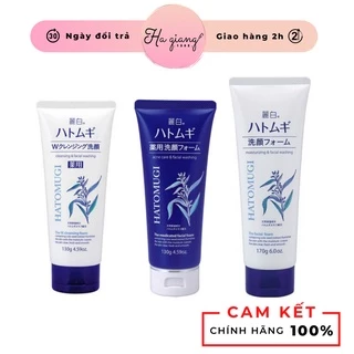 Sữa rửa mặt Hatomugi làm trắng và se khít lỗ chân lông 130g -170g Nhật Bản