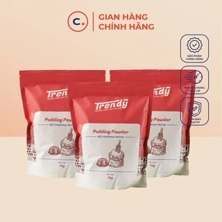 Bột Pudding Trứng Trendy túi ZIP 1kg - Nguyên liệu làm thạch pudding, topping trà sữa chất lượng