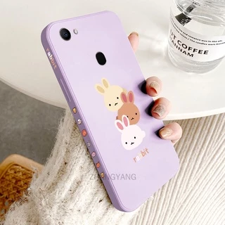 ốp lưng OPPO F7 F5 Ốp Điện Thoại TPU Silicone Hình Ba Chú Thỏ Đáng Yêu Kèm Dây Đeo Cho OPPO F7 F5