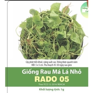 Hạt giống rau má lá nhỏ gói 1gram