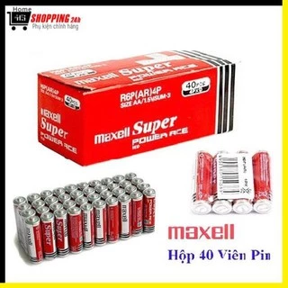 Pin Maxell Super Đỏ - Hộp 40 Viên Pin Tiểu AA (2A) 1.5V