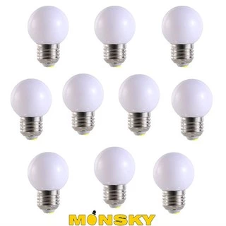 COMBO 10 Bóng đèn Led MONSKY quả chanh G45 1w đuôi E27 ánh sáng trắng, vàng chuyên dụng cho trang trí