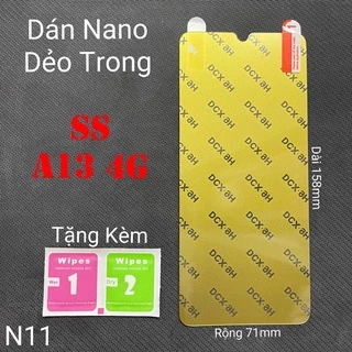 (N11)Miếng Dán Màn Hình Siêu Mỏng Dẻo Nano Cường Lực DCX-9H Samsung A13 4G