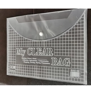 Combo 10 Túi Clear Bag - Túi Đựng Tài Liệu Siêu Dày Màu Trắng