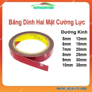 Băng dính 2 mặt màu nâu chịu lực nhiêt độ cao dài 3 mét dày 1mm rộng 5mm-35mm