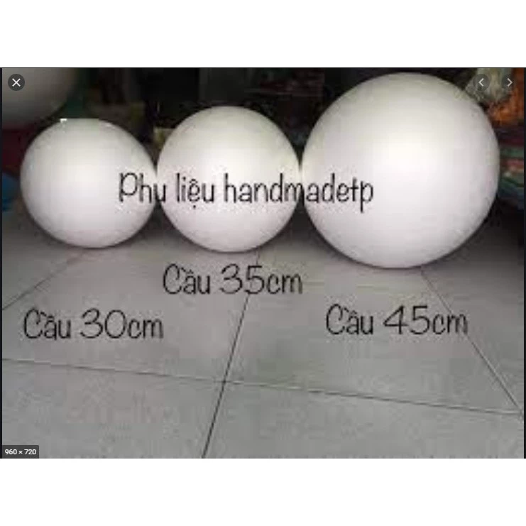 {Nhiều Size} Cầu xốp làm người tuyết size trung 11.5-30cm