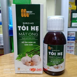 Siro TỎI HẸ MẬT ONG chai 100ml hỗ trợ giảm ho, cảm cúm