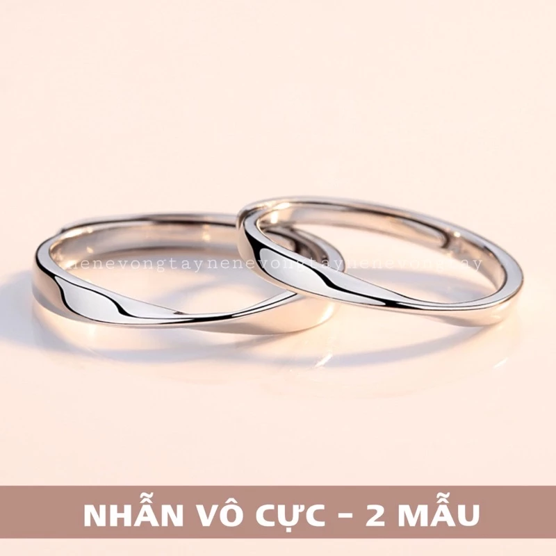 [1 ĐÔI] nhẫn FREESIZE VÔ CỰC TRƠN  hợp kim nene tự chỉnh 2024