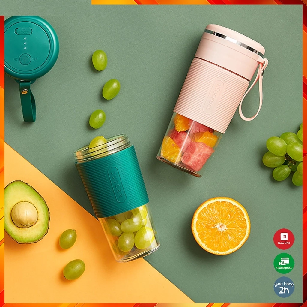 Máy xay sinh tố cầm tay Juicer lưỡi dao bền bỉ xay đá - Pin 1300MAh, 50W