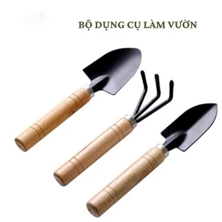 Set 3 Dụng Cụ Làm Vườn, Xẻng Làm Vườn - Xới Đất - Cào Đất 88298