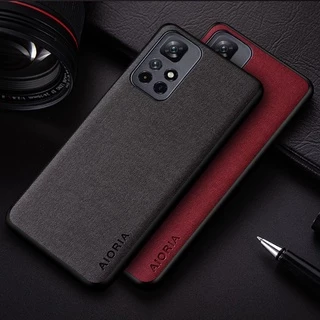 Ốp Lưng Điện Thoại Redmi note 11 pro plus funda Thiết Kế Đơn Giản Màu Trơn Dệt Da coque Cho Redmi note 11S 5G case