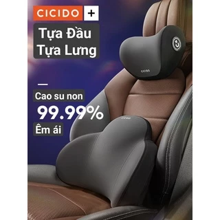 Combo tựa đầu và tựa lưng cicido cao cấp chính hãng dành cho ô tô [xh05]