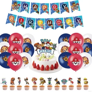 Paw Patrol Set Phụ Kiện Trang Trí Bánh Kem Chủ Đề Chú Chó Cứu Hộ Dễ Thương