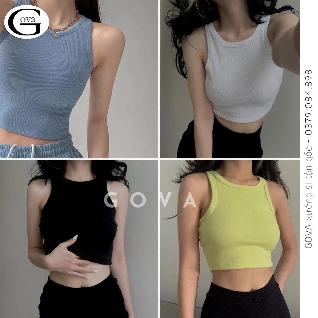 Áo Croptop Ba 3 Lỗ ngược trơn Hot Trend Áo kiểu nữ ôm chất thun Cao Cấp gân mềm mát