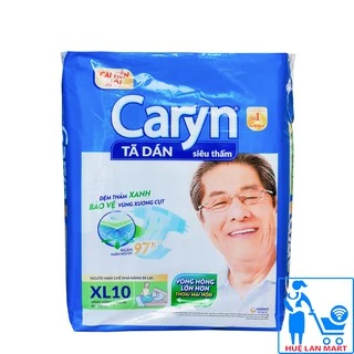 [CHÍNH HÃNG] Bỉm Người Già - Tã Dán Siêu Thấm Caryn Size XL10 (Vòng bụng 86-135cm)