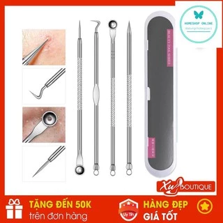 Bộ 4 Món Que Nặn Mụn Đầu Đen, Trứng Cá, Cám Thần Thánh (Full Box)