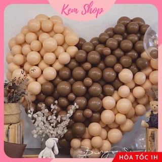 Set 30 bóng tròn nâu tây trang trí sự kiện, sinh nhật - Kem Shop K110