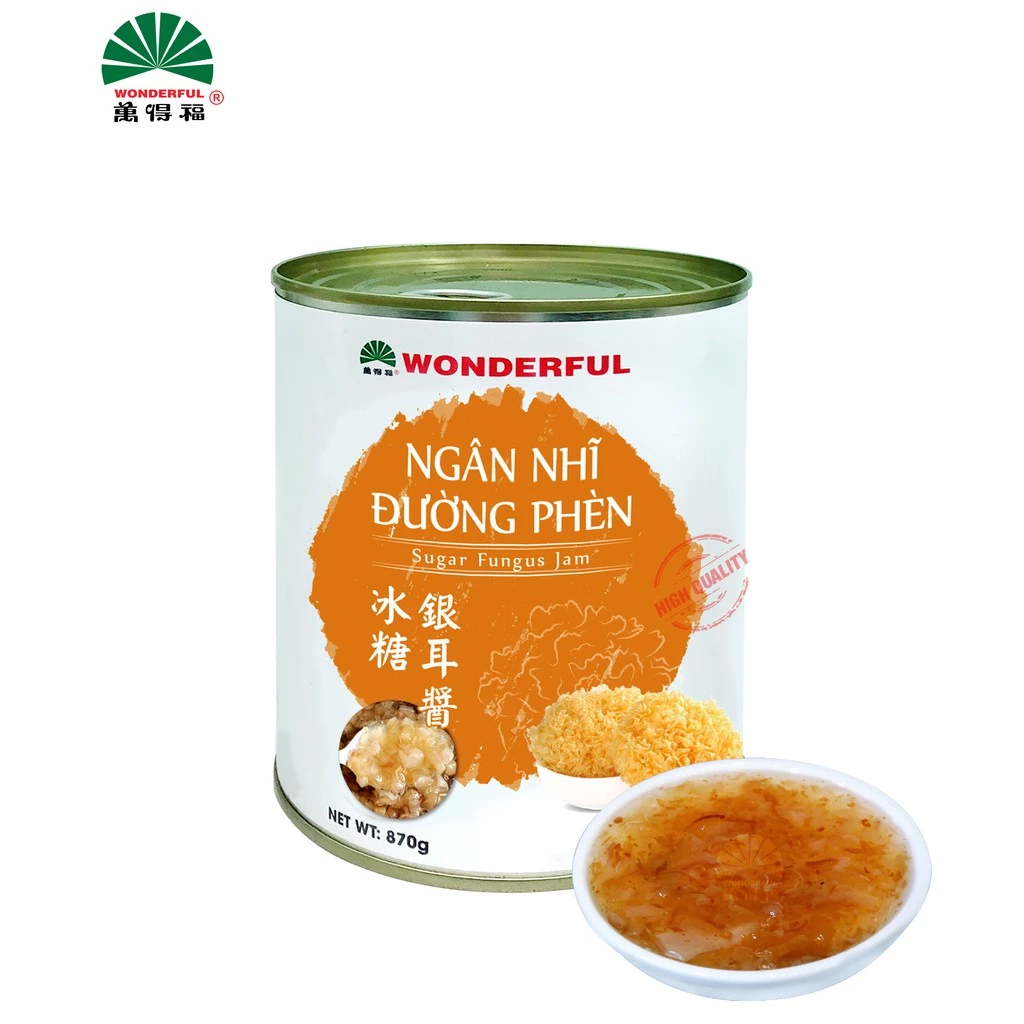 Ngân nhĩ đường phèn Wonderful lon 870g topping, thạch - Gia store