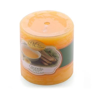 Nến thơm trụ tròn D5H5 Miss Candle MIC4565 5 x 5 cm (Vàng nhạt, hương sả chanh)