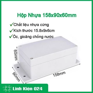 Hộp nhựa kỹ thuật kích thước 158x90x60mm có tai bảo vệ thiết bị